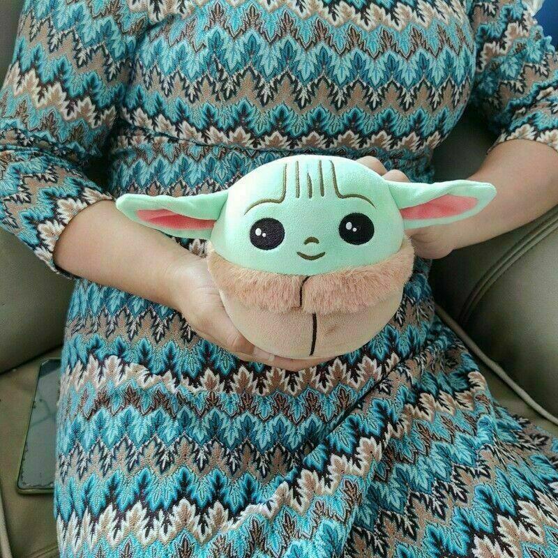 Adorabile Peluche Bambino Yoda Cuscino Con Tessuto di Cristallo Super Morbido Per Bambini Fan
