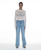 PARTIMENTO WOMEN Rivet Straight Jeans_Light Blue
