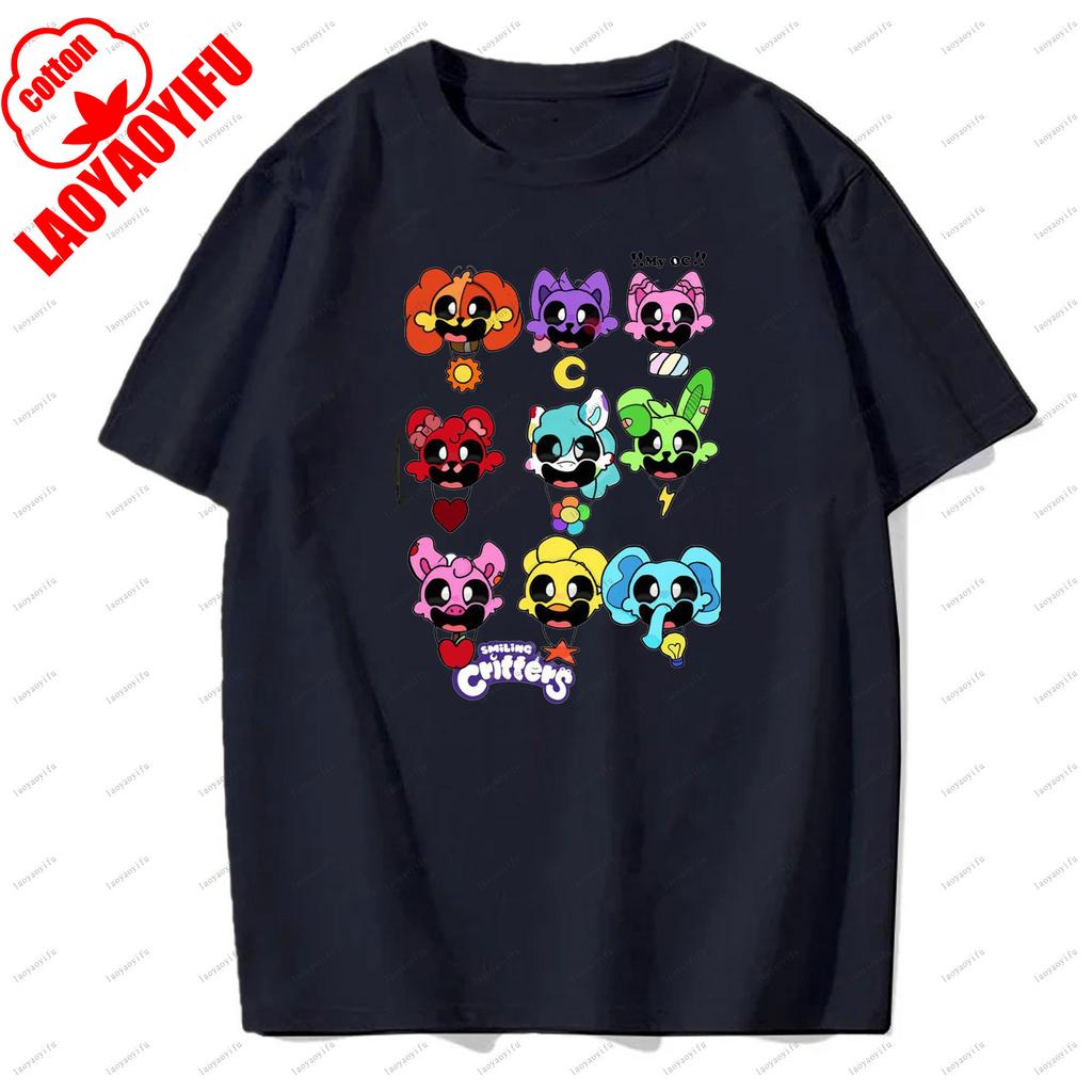 Trička Smiling Critters Prodyšná Camisetas Harajuku Topy Pánské Tričko Ležérní pro Každodenní Nošení a Neformální Vycházky