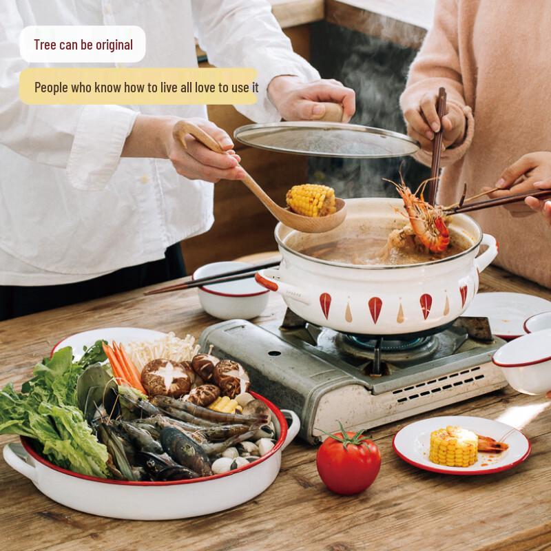 Shuke 24,8 cm Emaille-Suppentopf