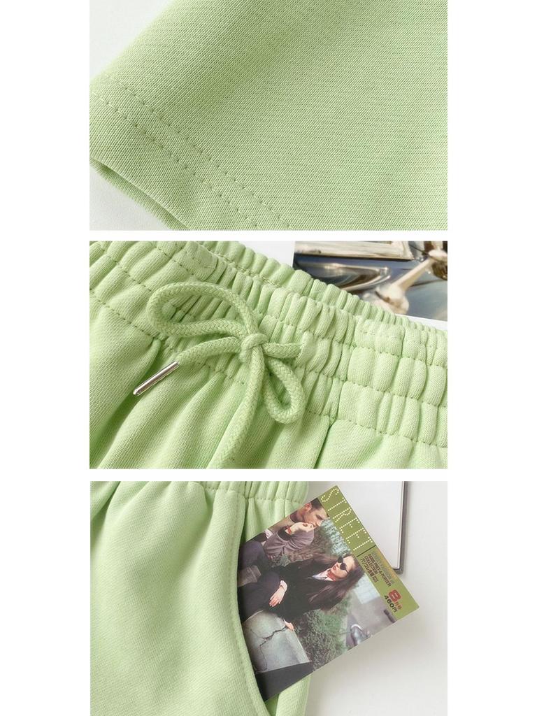 Shorts de Pierna Ancha de Color Sólido de Cintura Alta para Mujer de Verano – Tallas Grandes, Ligeros, Corte Holgado, Estilo Deportivo Casual