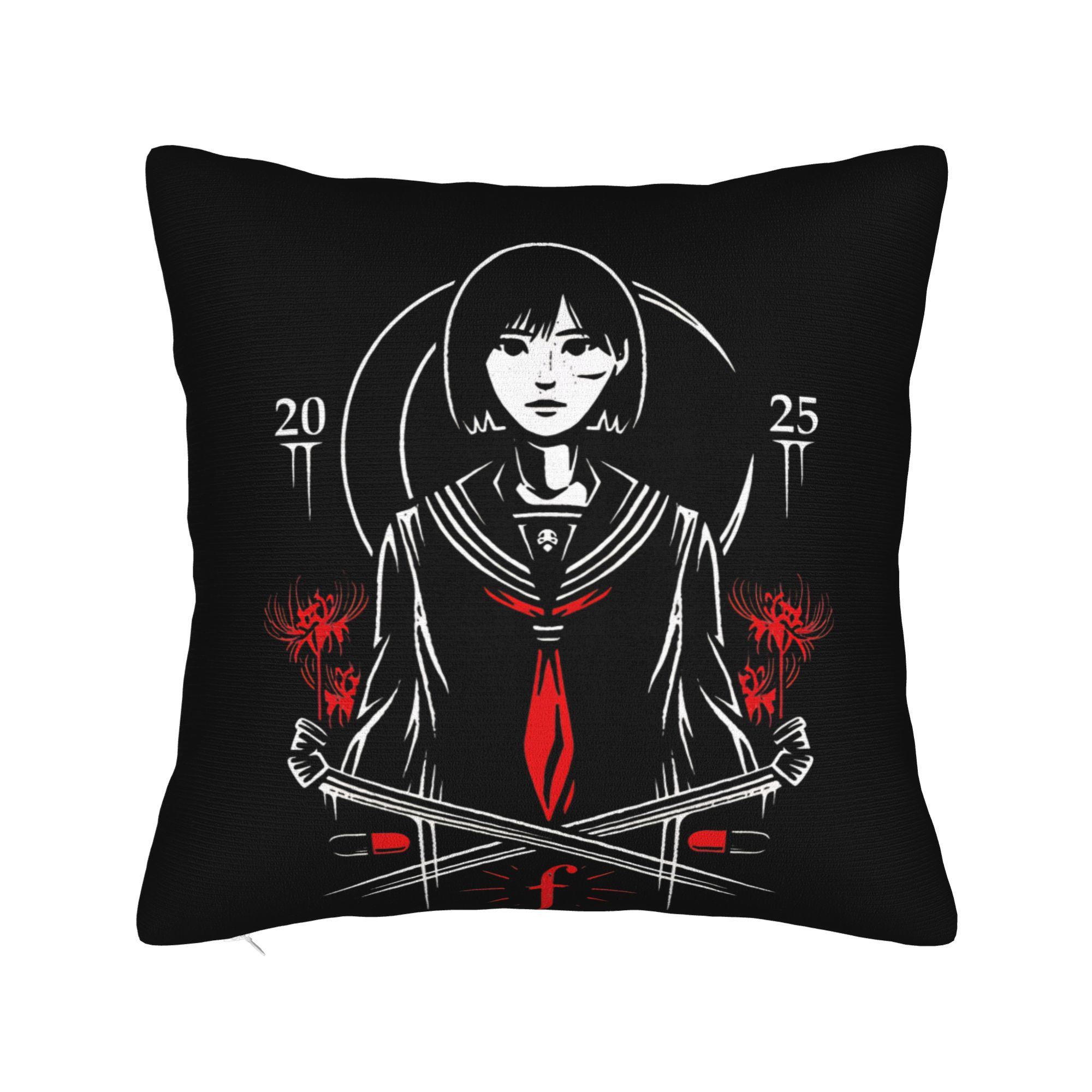 Lakeside Amusement Park Varsity Square Pillow Case Decorative Pillow Silent Hill Robbie the Rabbit Customized Cushion Covers 30x30cm 12x12in