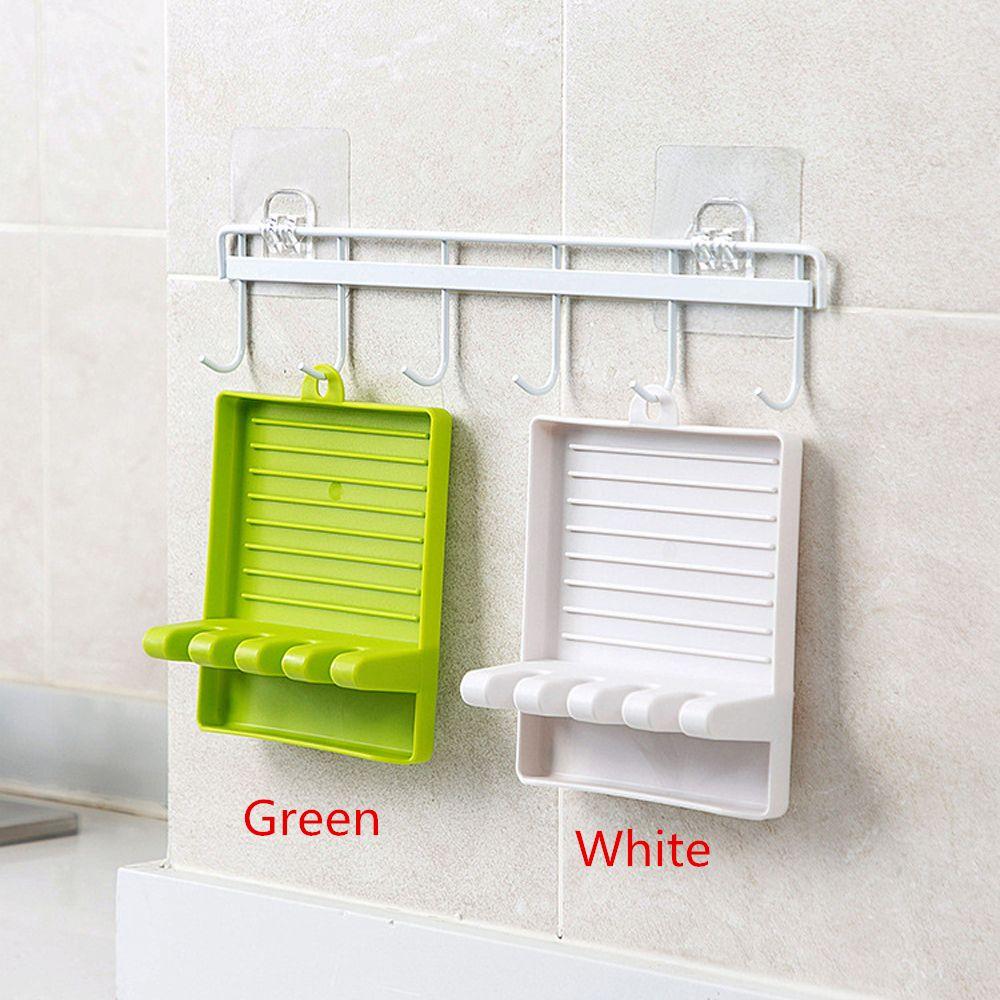 Cap Shelf Spoon Rest Stove Organizer Pots Cover Rack Spoon Holder Wall-mounted Pot Lid Holder