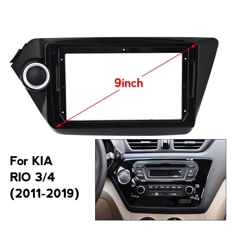 Large Screen Android Navigation Bezel & Wiring for 11 Kia K2, Overseas 11-19 Rio 3/4