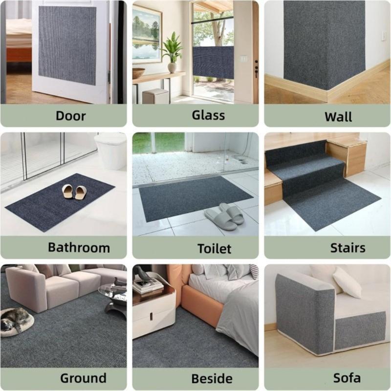 2pcs Cats Scratching Post Furniture Protectors Trimmable NonSlip Polyester Carpet Pad