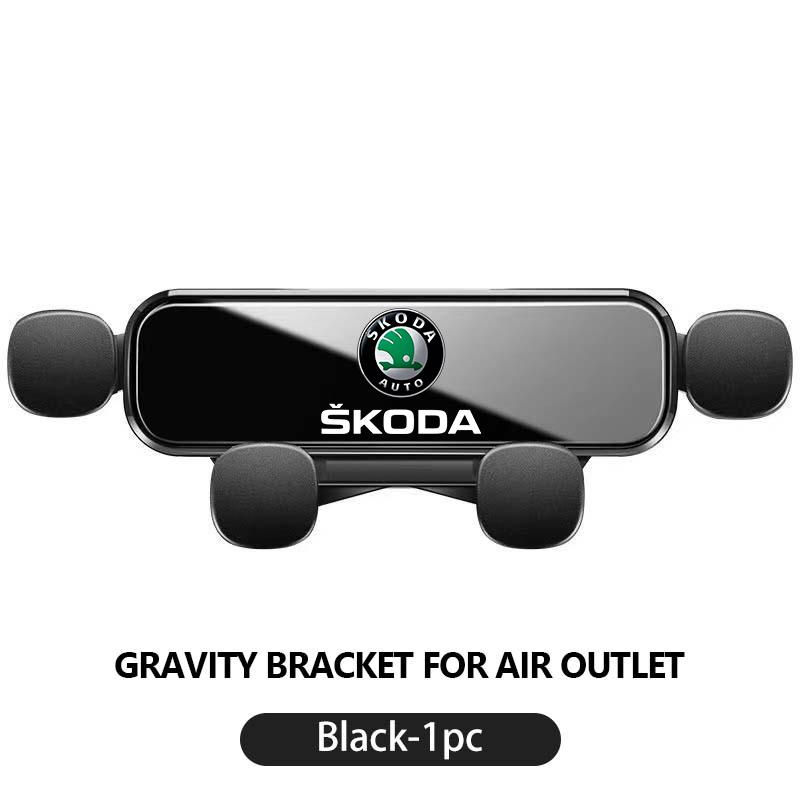 VIJT4 Gravity Metal Magnetic Car Phone Holder Auto Accessories For Skoda Kodiaq Fabia Kamiq Karoq Octavia 2 3 Rapid Scala