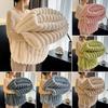 Furry Throw Blanket Cozy Plush Solid Color Fluffy Thick Striped Bubble Blanket Warm Blanket for Couch