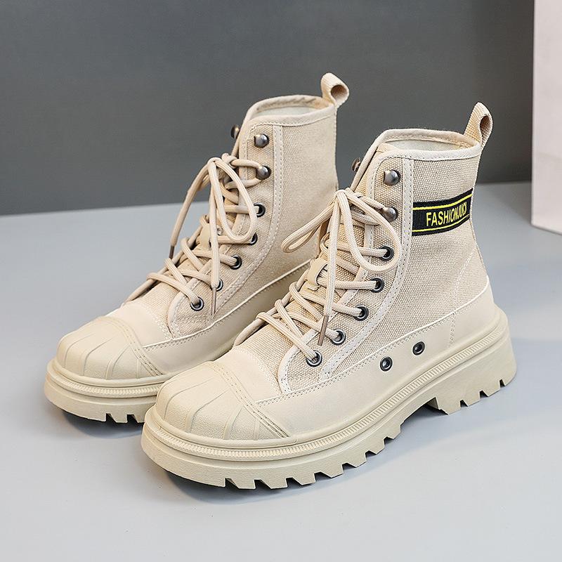 

JCD01 new Martin boots 2025 popular thick-soled British style retro trend women s shoes heightening shoes lace-up splicing 35