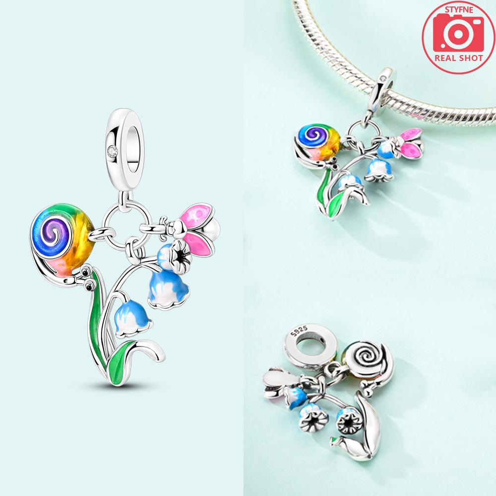 Bouquet Romantic Flower Language Theme Charms S Copper Beads Fit Pan Original Bracelets Diy Gifts Fine Jewelry