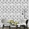 Black Breezy Leaves Peel and Stick Self-Adhesive Wallpaper Removable Leaf Contact Paper for Bathroom Wall Decor