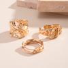 Salircon New Fashion 3 Pcs/set Irregular Wrinkle Finger Rings for Men Women Punk Minimalist Geometric Opening Ring Party Jewelry