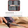 For Metal Hand File Set 16Pcs-Double Pattern Files With Brush Steel, For Metal& Wood File Works Large, Small Files Included