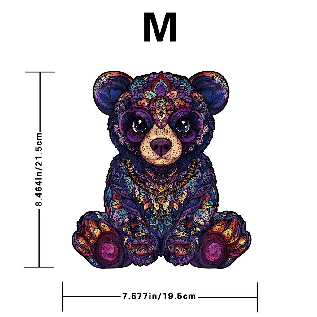 Bear Puzzle Wooden Special-Shaped Splicing Toy Piggy Bank Multi-Functional Decompression Puzzle
