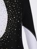Abbigliamento sportivo per body da ginnastica per bambina, manica lunga, colletto tondo, senza schienale