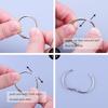 50 Pcs Silver Metal Binder Rings Loose Leaf Office Book Index Card Keychain Key Rings for School Home Office Organization