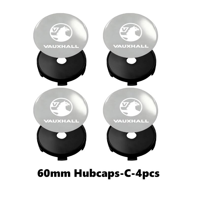 For Vauxhall 4pcs Car Wheel Hub Center Cap Universal Anti-Dust Protective Cover VXR Astra Mokka Tigra Corsa Grandland D Astra G
