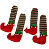 4Pcs Velvet Chair Leg Floor Protector Stripe Stool Leg Protectors Cap  Office