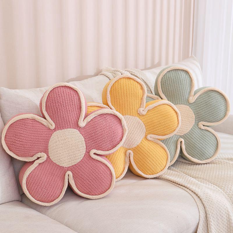 Girls Heart Flower Throw Pillow Cushion Home Sofa Pillow Cushion Girls Bedroom Tatami Bay Window Futon Seat Cushion