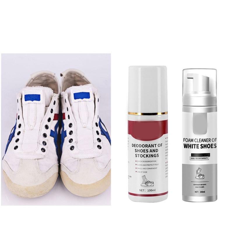 White Shoe Cleaner Sneaker Whiten Cleaning Stain Dirt Remove Yellow Foam Cleaner