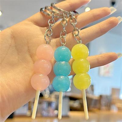 Im Dunkeln leuchtender Bing Tang Hu Lu Schlüsselanhänger Taschenanhänger Harz Lebensmittel Mini Schlüsselanhänger