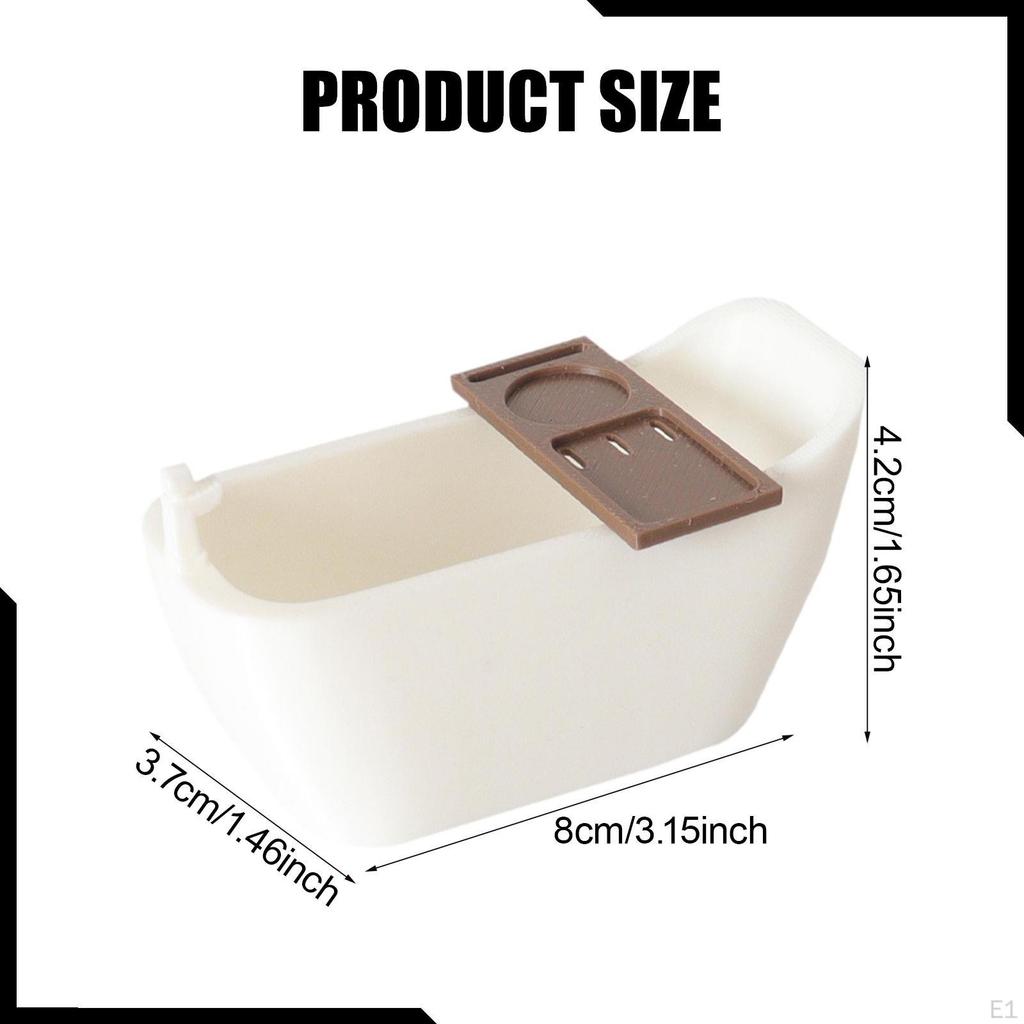 Dollhouse Bathtub, Miniature Tub Simulation Micro Landscape Scenery Supplies with Tray, Furniture