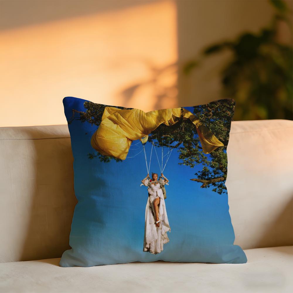 DDoja Cat Singer Cushion Cover Cozy Velvet Throw PillowSoft Warm Cushion For Sofa  Bed