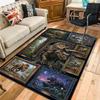 Triceratops Evolution Pattern Rug Floor Mat for Living Room or Bedroom Soft and Comfortable Carpet a Gift for Birthday and Holiday.