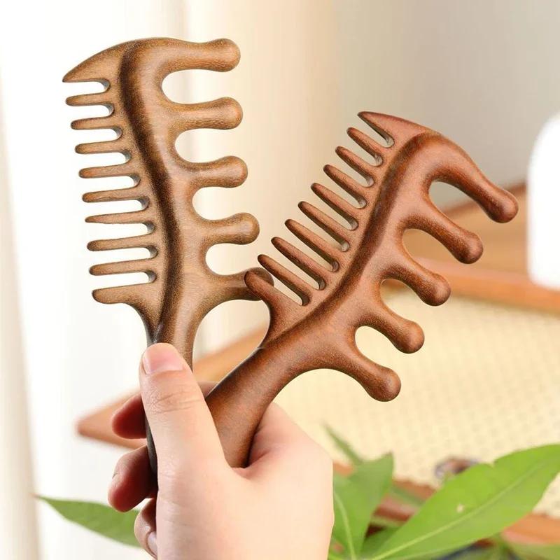 1Pcs Massage Comb Multi Functional Large Tooth Comb Plastic Comb Head Scalp Massage Wide Thick Meridian Massage Comb