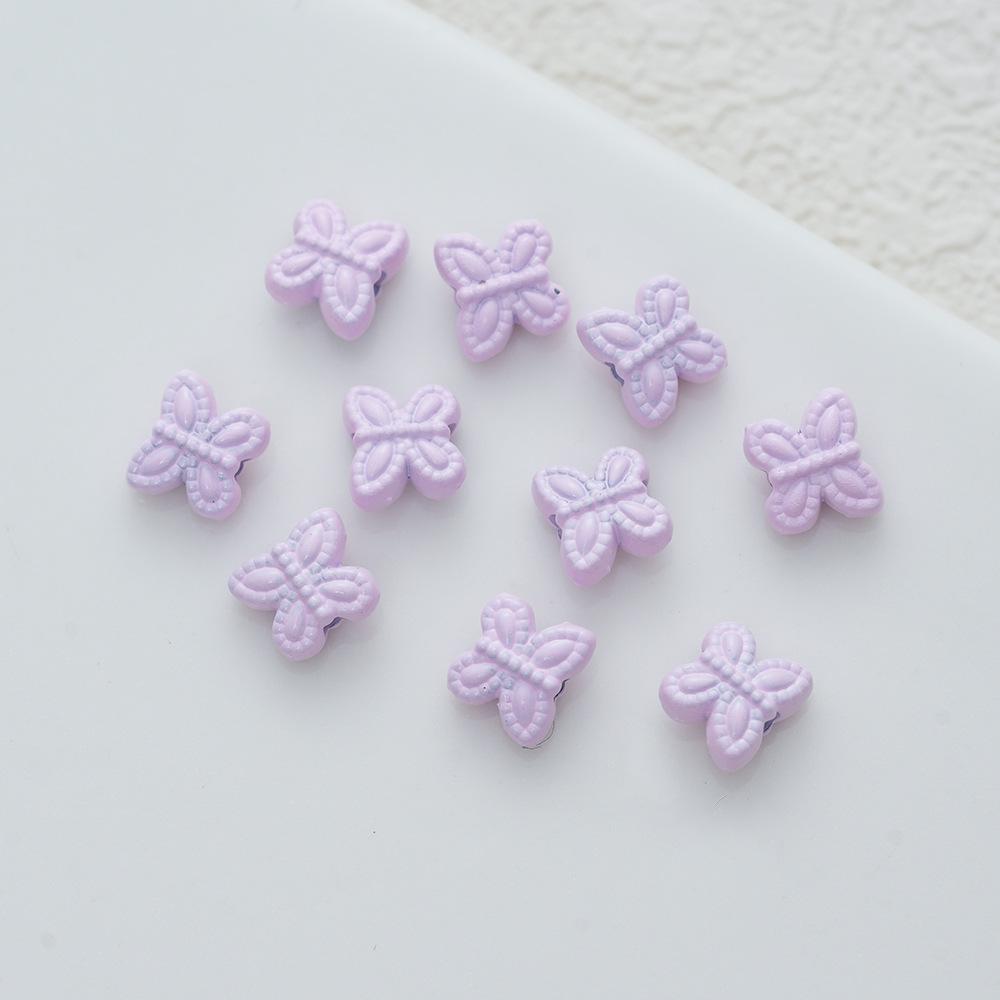 Alloy Paint Macaron Mini Butterfly Beaded Loose Bead Diy Bracelet Earrings Necklace Jewelry Accessories