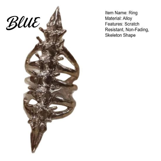 Durable Ring Finger British Gothic-Style Skeleton Shape Non-fading Band Scratch