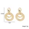 Two-layers Circles Women's Hanging Earrings Gold Color Silver Color Metal Spiral Pendants Dangle Earrings for Female European
