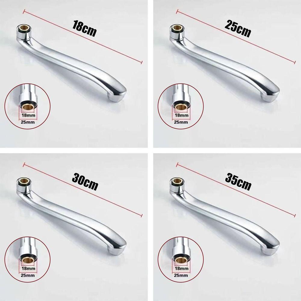 Durable S-type Faucet Extender Connector Quick Open Stainless Steel Basin Faucet Tube Outlet Pipe Replacement Fittings