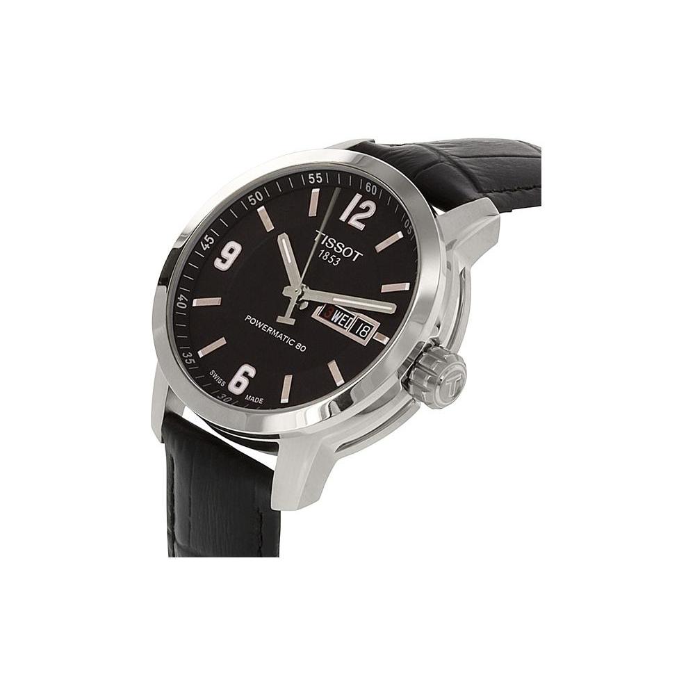 TISSOT 200 Automatic Mechanical Movement 200m Waterproof Men's Watch 39mm Black Dial Stainless Steel Case T055.430.16.057.00