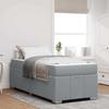 Bed Frame with Mattress Light Grey 100 x 200 cm Fabric