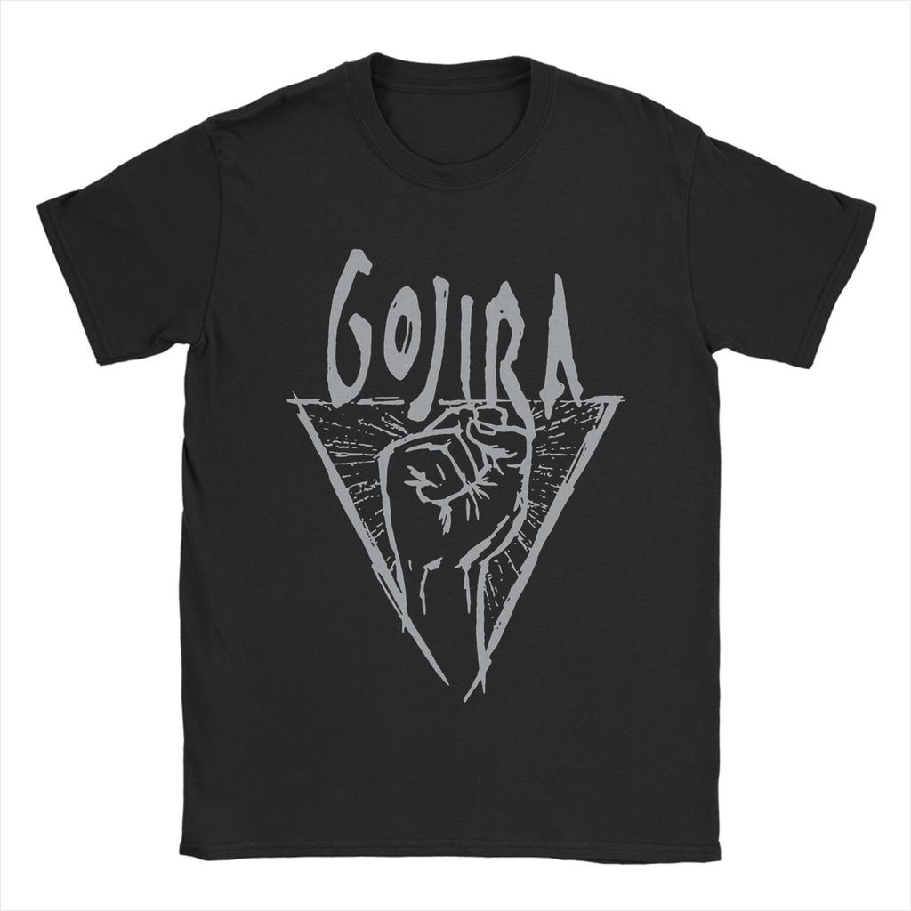 Gojiras Rock Metal Band T-Shirt for Men  Fashion 100% Cotton Tees O Neck Short Sleeve T Shirts Plus Size Clothing