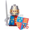 MOC Medieval Military Figures Building Blocks Castle Militia Soldier Dragon Gothic Knight Helmets Swords Shield Bricks Toys N06