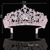Baroque Vintage Rose Gold Color Crystal Flowers Bridal Tiaras Crown Rhinestone Pageant Crowns With Comb Wedding Hair Accessories