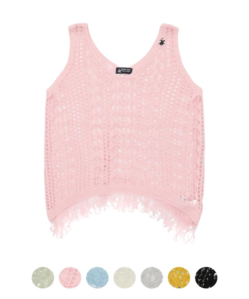 BHPOLOCLUB Women'S Summer Crochet Fringe Knit Vest 7 Colors Tk102