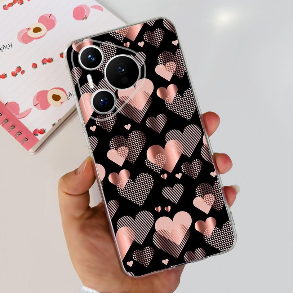 For Huawei Pura 70 Pro Plus Case Fashion Flowers Clear Soft Silicone Shockproof Phone Cover For Huawei Pura 70 Pro Pura70 Bumper