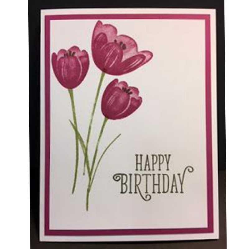 Metall-Stanzschablonen Tulpenblume für DIY Scrapbooking Fotoalbum Dekorative Prägung