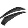PerGar Side Fender Trim Cover, Car Vent Sticker, Universal PU Rubber Glossy Black Exterior Decor