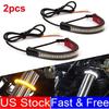 For Motorcycle Amber White LED Fork Turn Signal Indicators Blinkers Light Strips