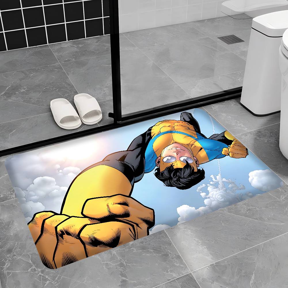 Superhero Invincible Anime Movie Door Mat Kids Room Bedroom Decoration Balcony Anti-Slip Doormat Living Room Doormat Area Rug