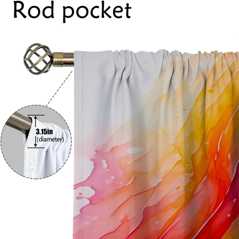 Happy Dopamine Tulle for Bedroom Home Interior Curtains for Living Room Shades Partition Window Curtain Curtains 2 Pieces Camera