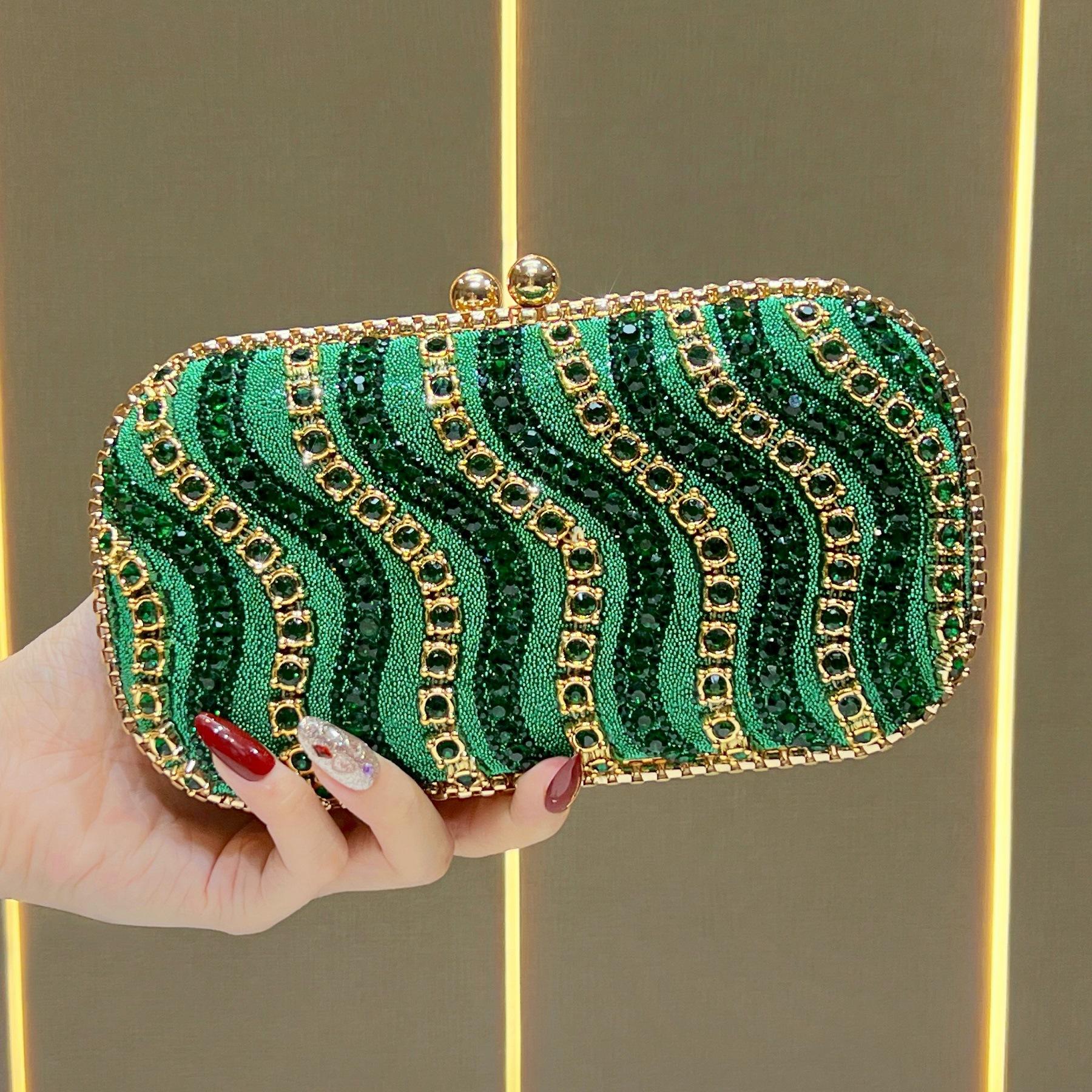 Hand-held Bag - High-end Diamond-encrusted Bag - Water Droplet-shaped Evening Bag - Small Exclusive Clutch Bag