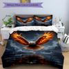 3pcs Eagle, Water Reflection Bedding Set - 1 Duvet Cover + 2 Pillowcases(Core Not Included), Machine Washable Polyester, All-Season Comfort,