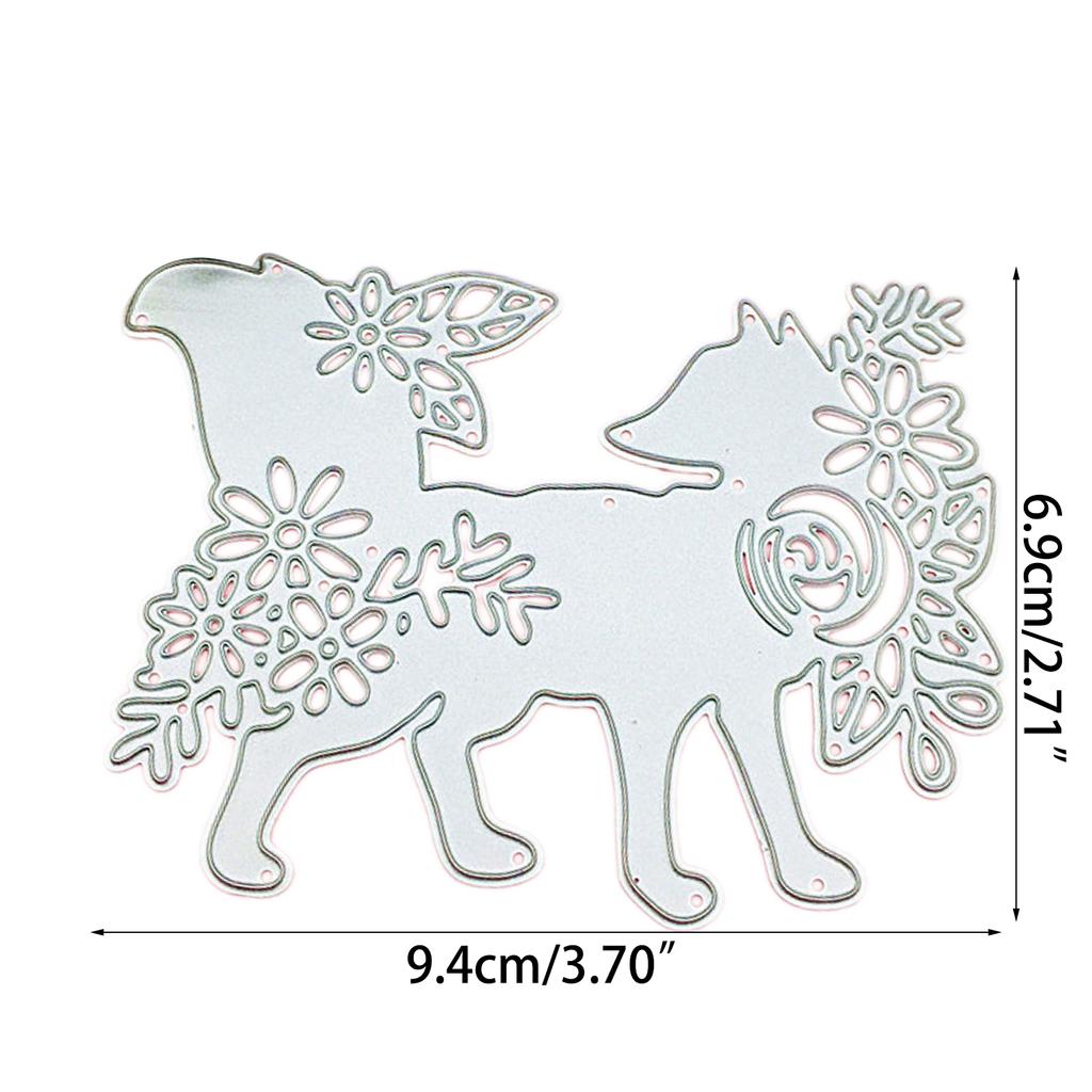 Flower Foxes Metal Cutting Dies DIY Stamp Embossing Scrapbooking Decoration