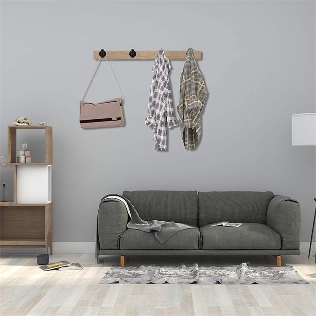 Bath Towel Hook 2021 New Heavy Duty Kitchen Bathrooms Robe Black Towel Wall Hooks Self-Adhesive Hooks