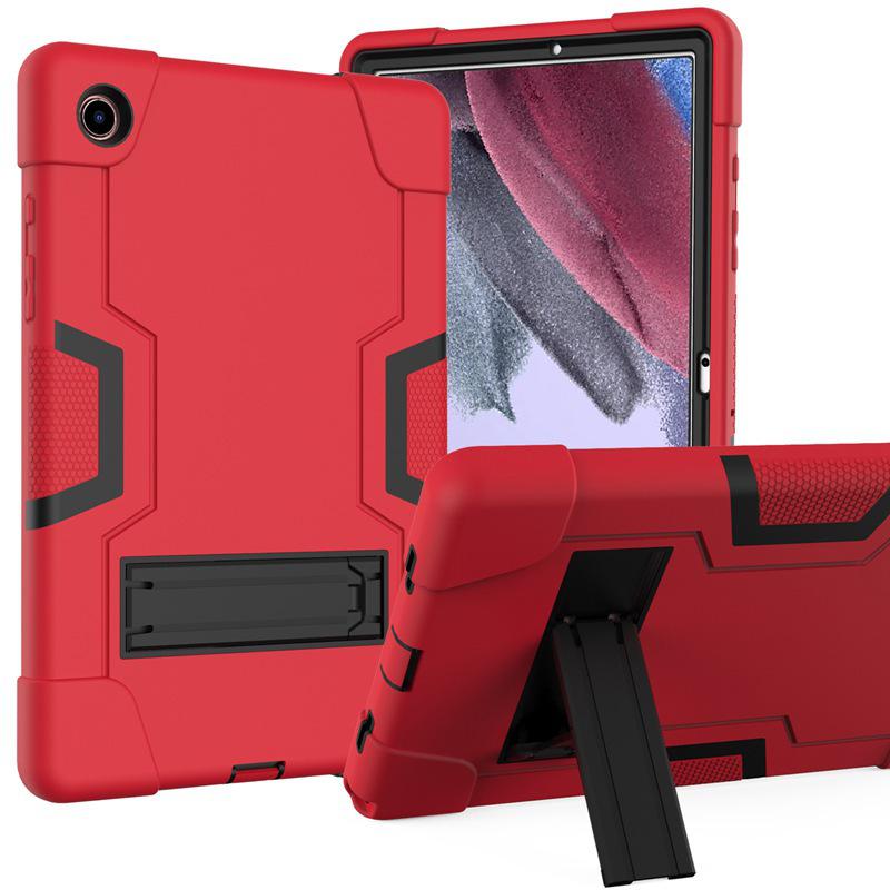 Color Block Protective Case for Samsung Tab A9 Plus - Silicone & PC Three-Proof Drop Protection