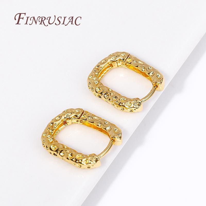 Fashion 18K Gold Plated Brass Heart/U Loop Earrings Hoops Female DIY Jewelry Making Supplies Earrings Accessories for Women